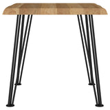 Zander Square Wood Top Coffee Table Natural Brown