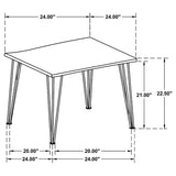 Zander Square Wood Top Coffee Table Natural Brown