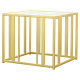 Adri Rectangular Glass Top Side End Table