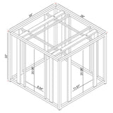 Adri Rectangular Glass Top Side End Table