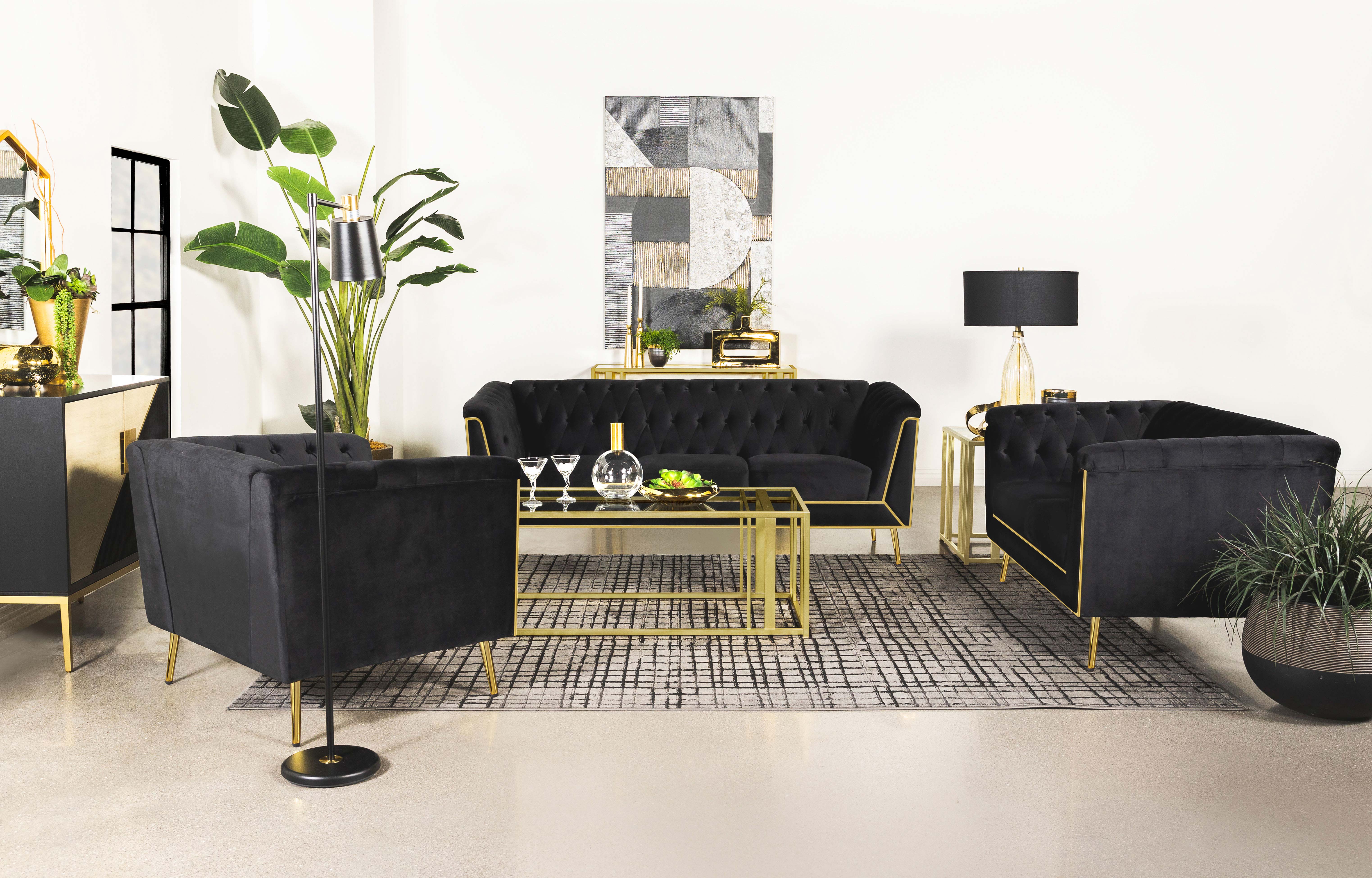 Adri Rectangular Glass Top Coffee Table