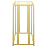 Adri Glass Top Entryway Console Table