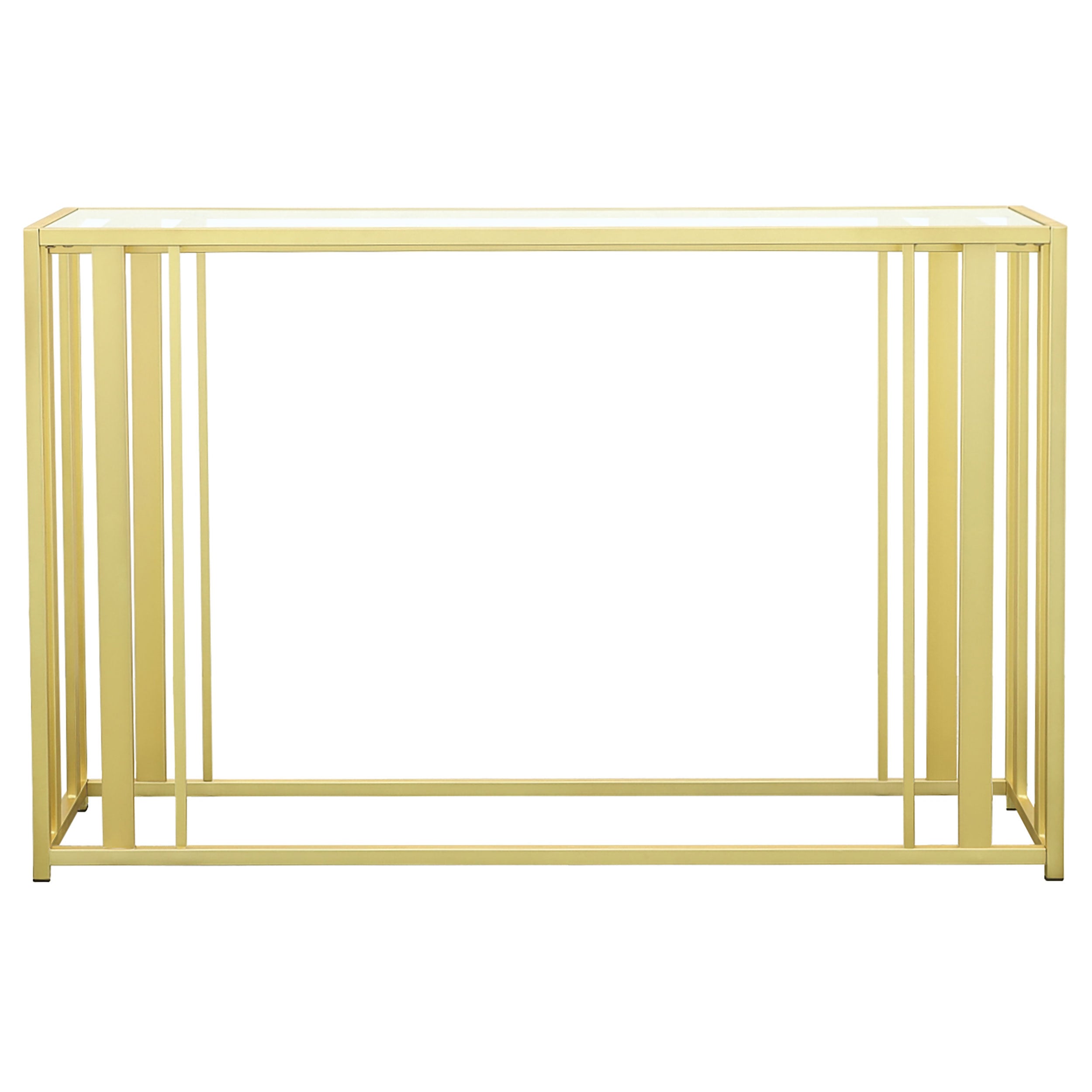 Adri Glass Top Entryway Console Table