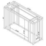 Adri Glass Top Entryway Console Table