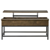 Byers Lift Top Coffee and End Table Set Brown Oak