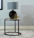 Lainey Round Faux Marble Side End Table