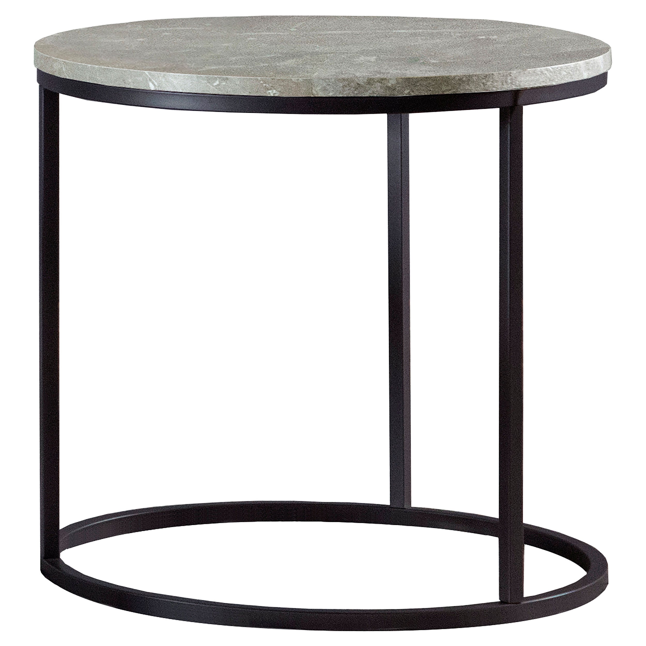 Lainey Round Faux Marble Side End Table