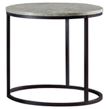 Lainey Round Faux Marble Side End Table