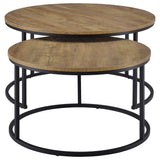 Lainey Round Faux Marble Nesting Coffee Table