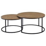 Lainey Round Faux Marble Nesting Coffee Table
