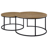 Lainey Round Faux Marble Nesting Coffee Table
