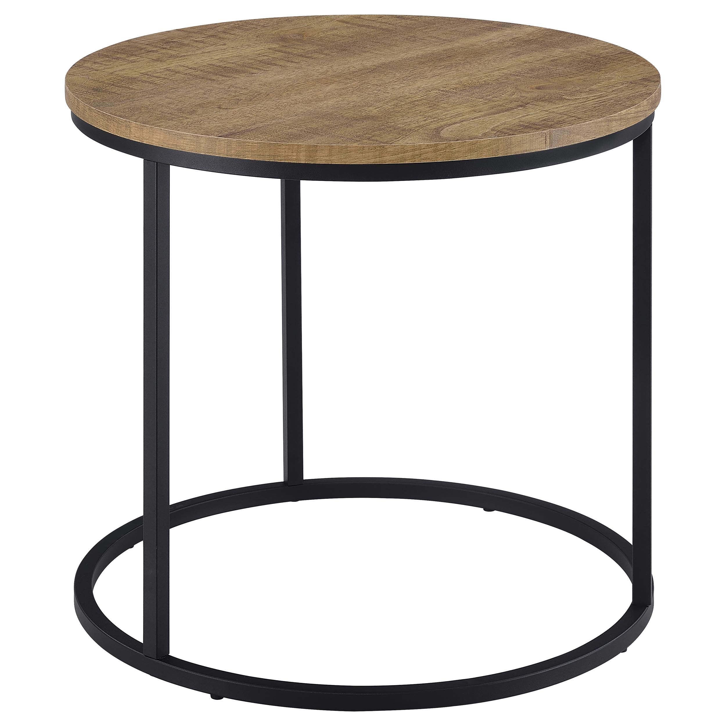 Lainey Round Faux Marble Side End Table