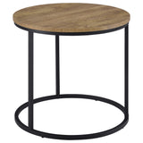 Lainey Round Faux Marble Side End Table