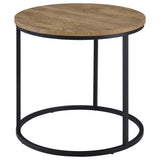 Lainey Round Faux Marble Side End Table