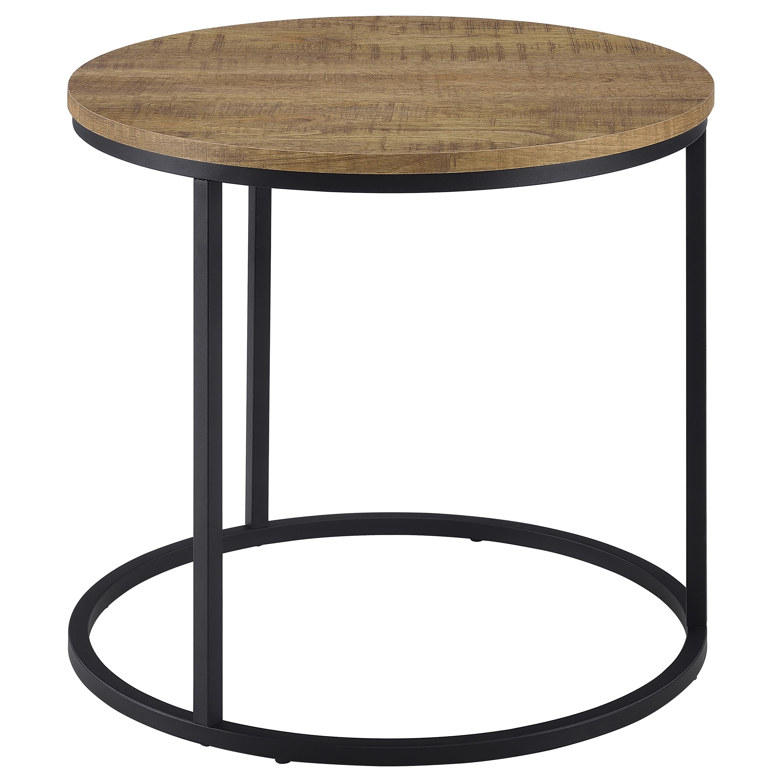Lainey Round Faux Marble Side End Table