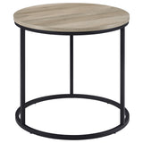 Lainey Round Faux Marble Side End Table