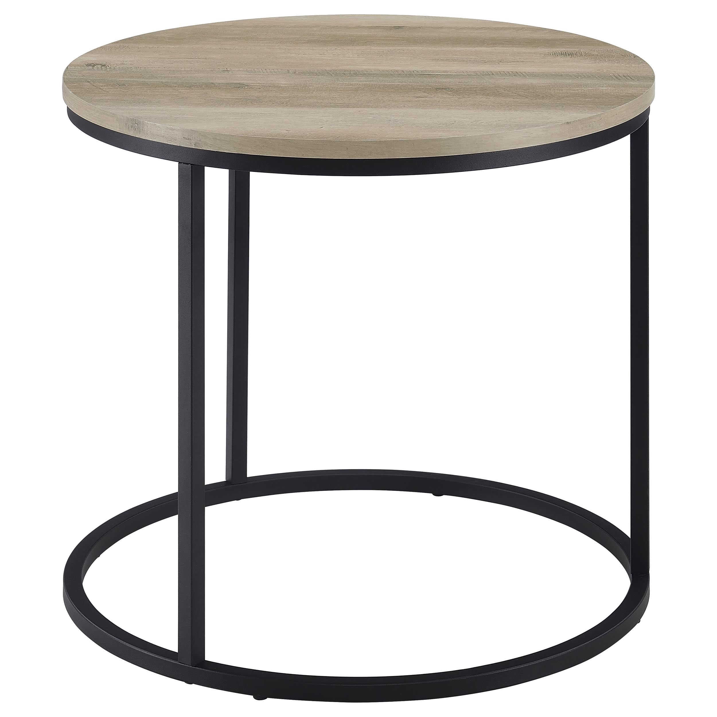 Lainey Round Faux Marble Side End Table