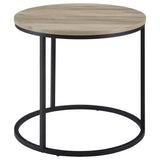 Lainey Round Faux Marble Side End Table