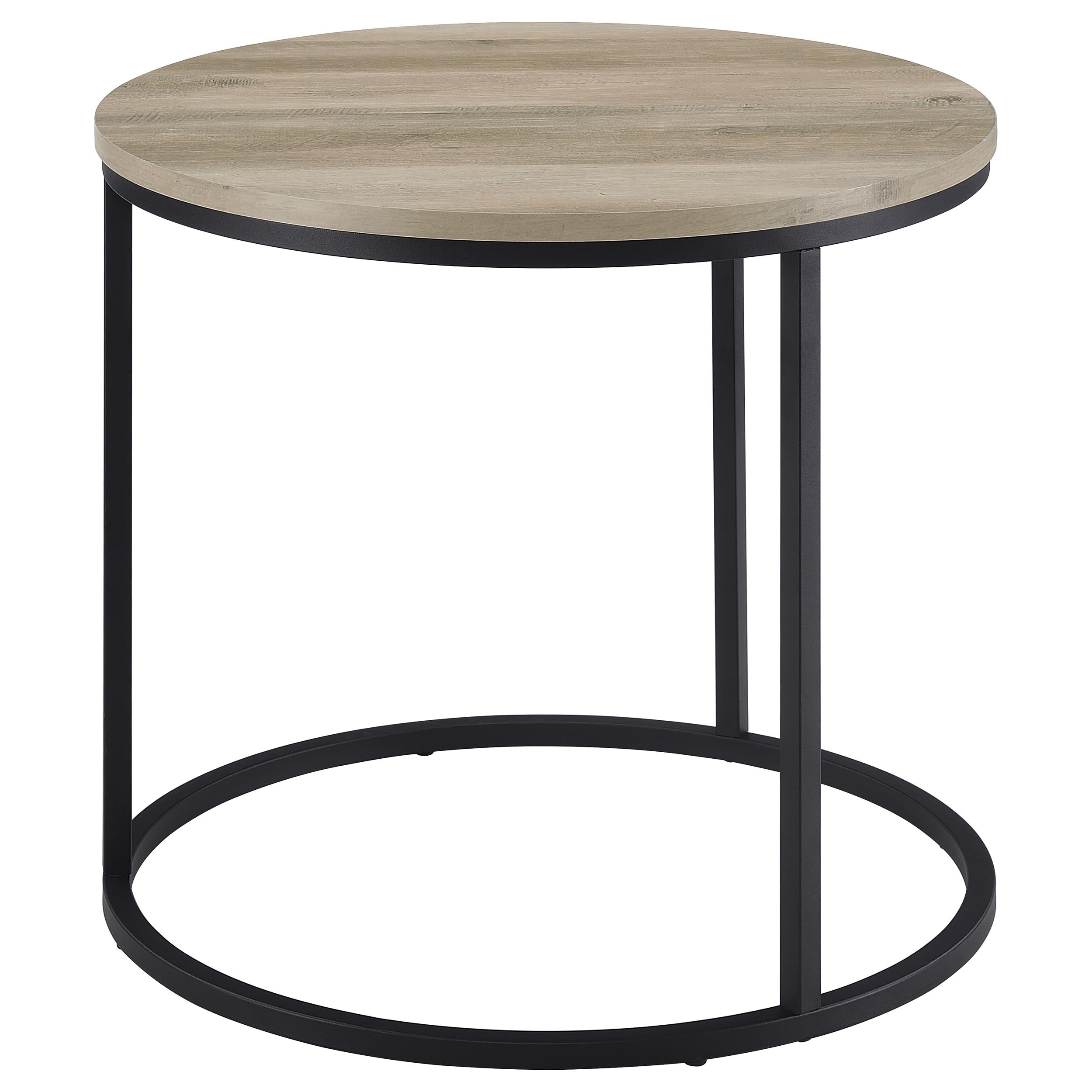 Lainey Round Faux Marble Side End Table