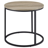 Lainey Round Faux Marble Side End Table