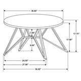Hadi Round SmartTop Coffee and End Table Set Cement