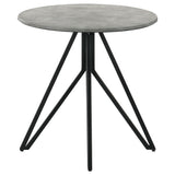 Hadi Round SmartTop Coffee and End Table Set Cement