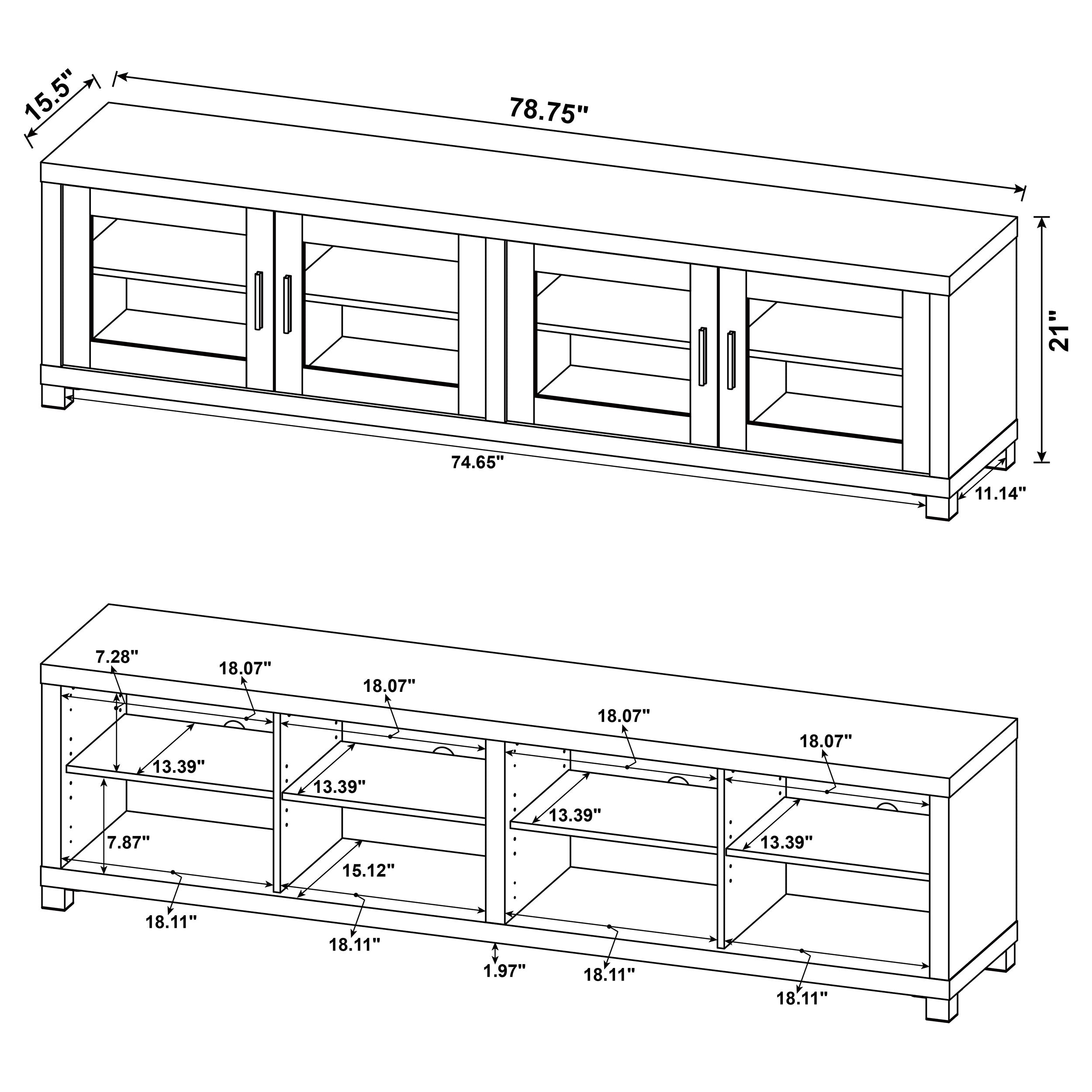 Sachin 4-door Engineered Wood 79-inch TV Stand