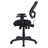 Rollo Upholstered Adjustable Ergonomic Office Chair Black