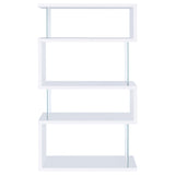 Emelle 63-inch 4-shelf Glass Panel Bookshelf
