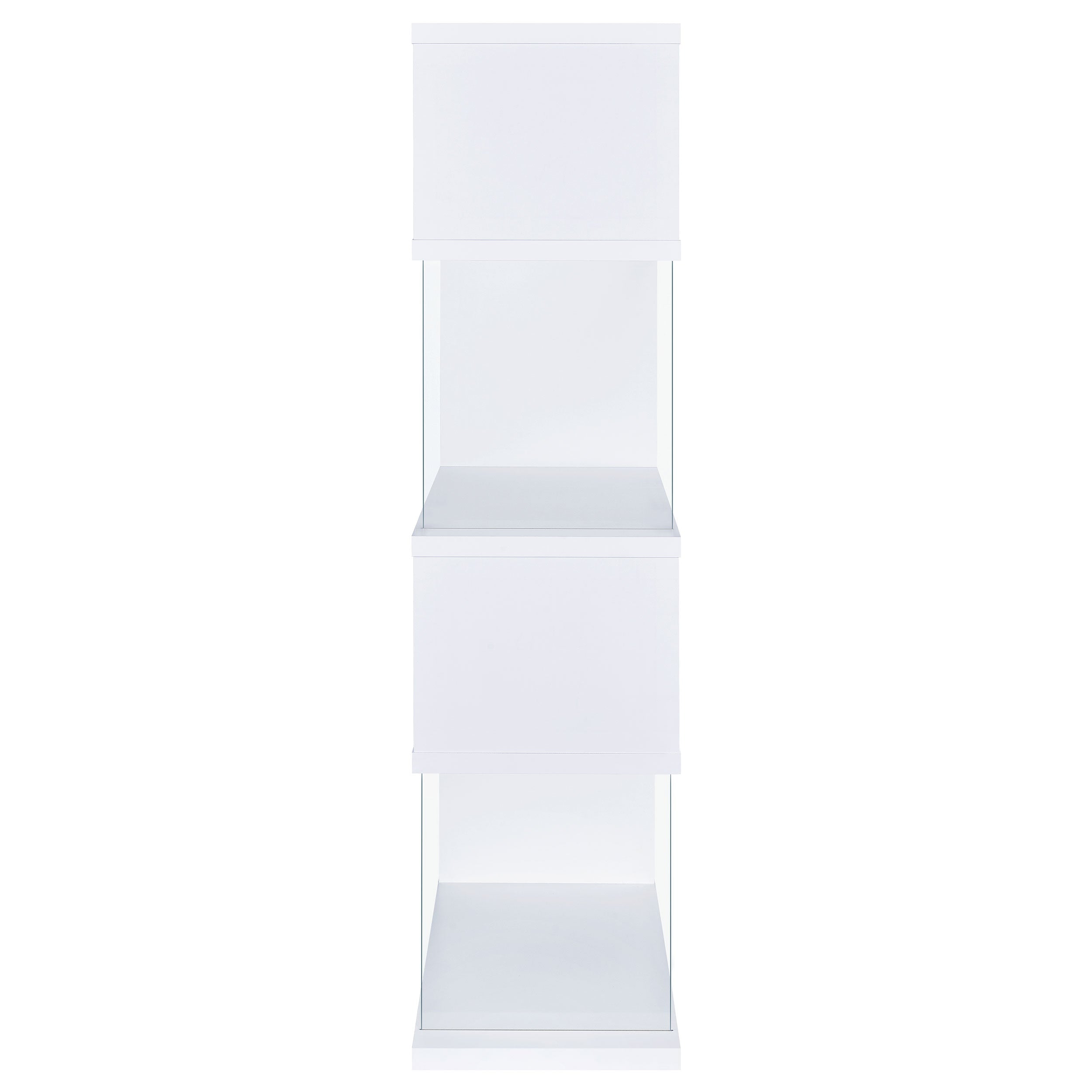 Emelle 63-inch 4-shelf Glass Panel Bookshelf