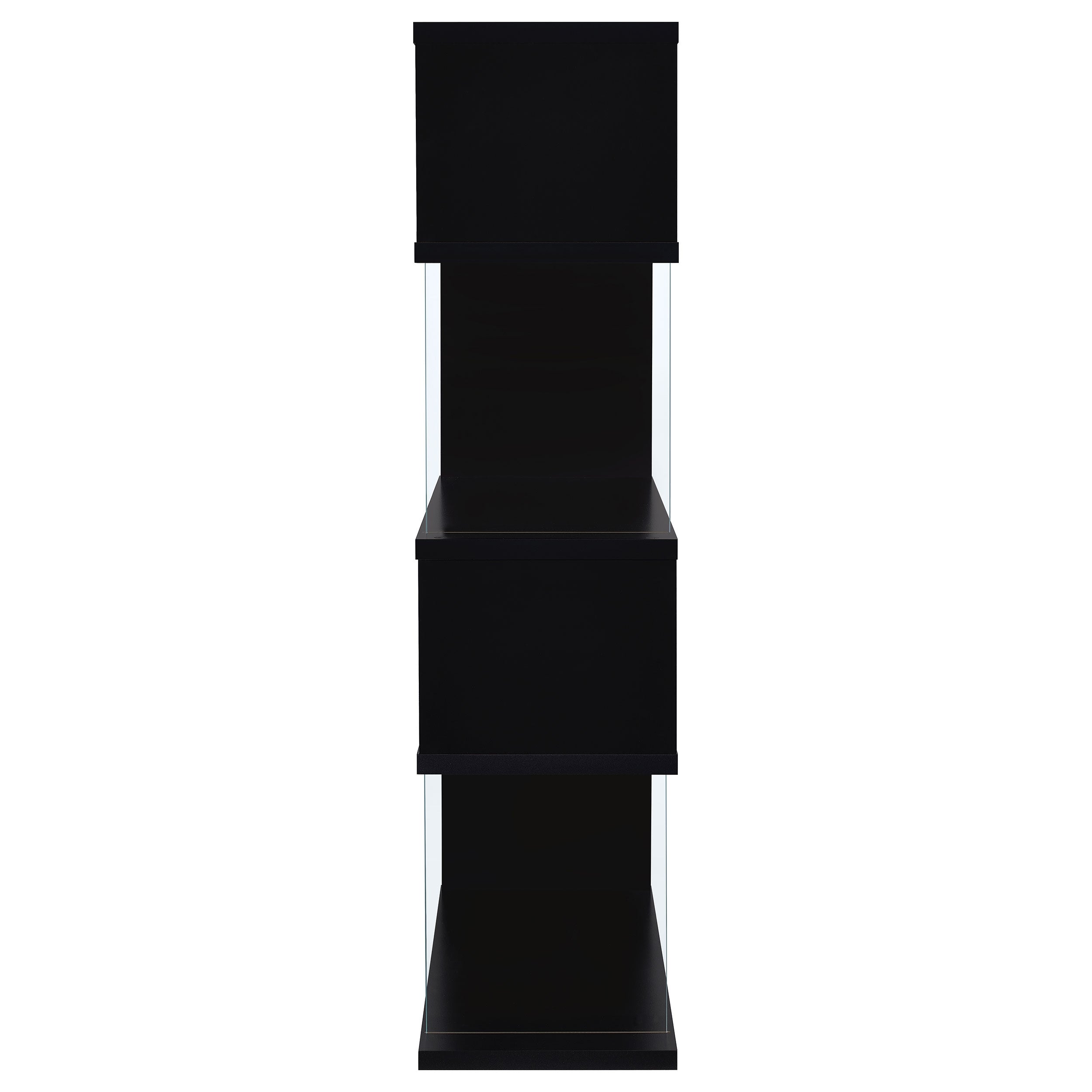 Emelle 63-inch 4-shelf Glass Panel Bookshelf