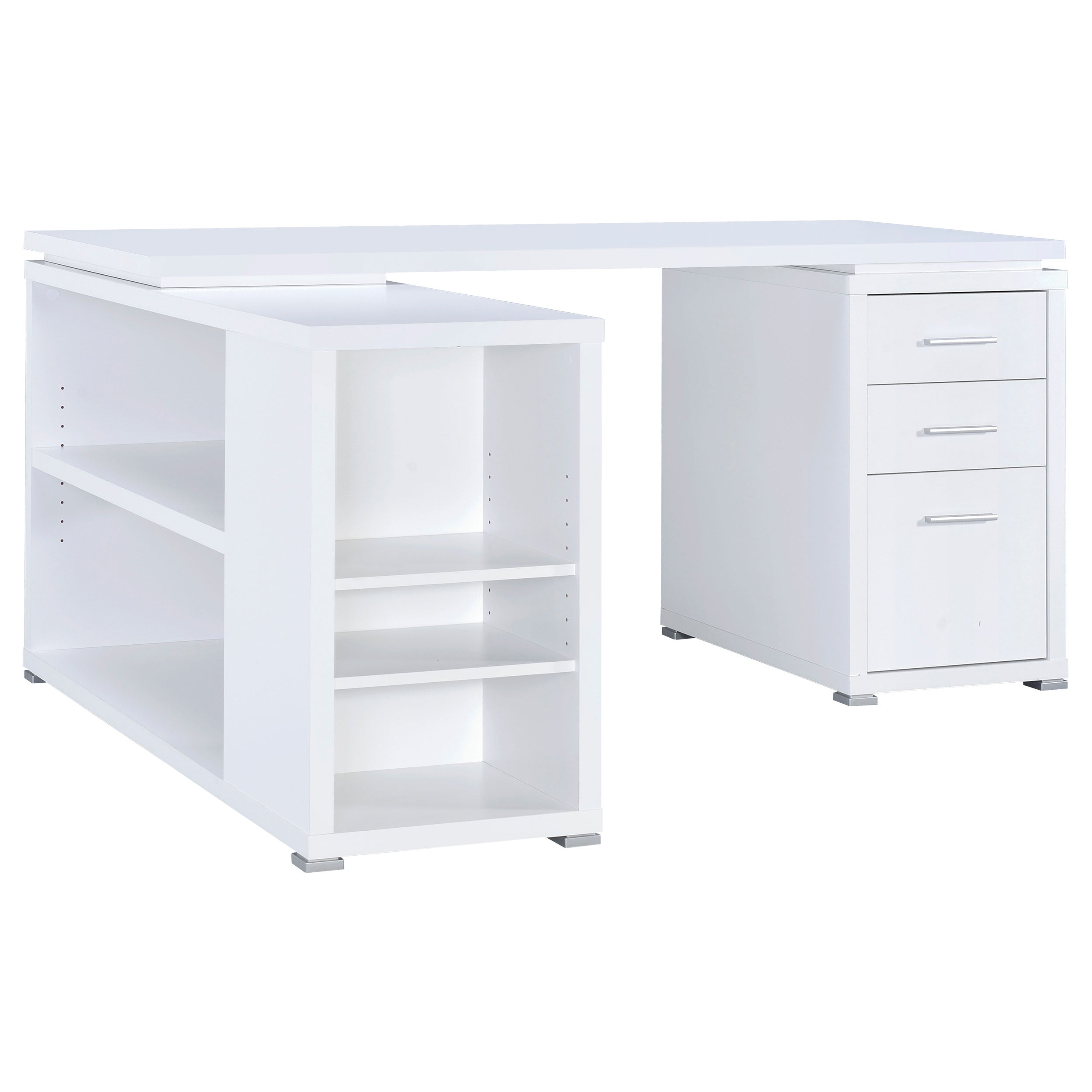 Yvette 60-inch 3-drawer L-Shape Computer Desk