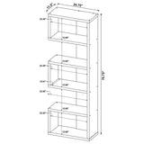 Joey 71-inch 5-shelf Bookshelf Weathered Grey