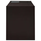 Halston 47-inch 2-drawer Office Desk with Cabinet Cappuccino