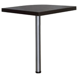 Skylar L-Shape Desk with Mobile File Cabinet Cappuccino