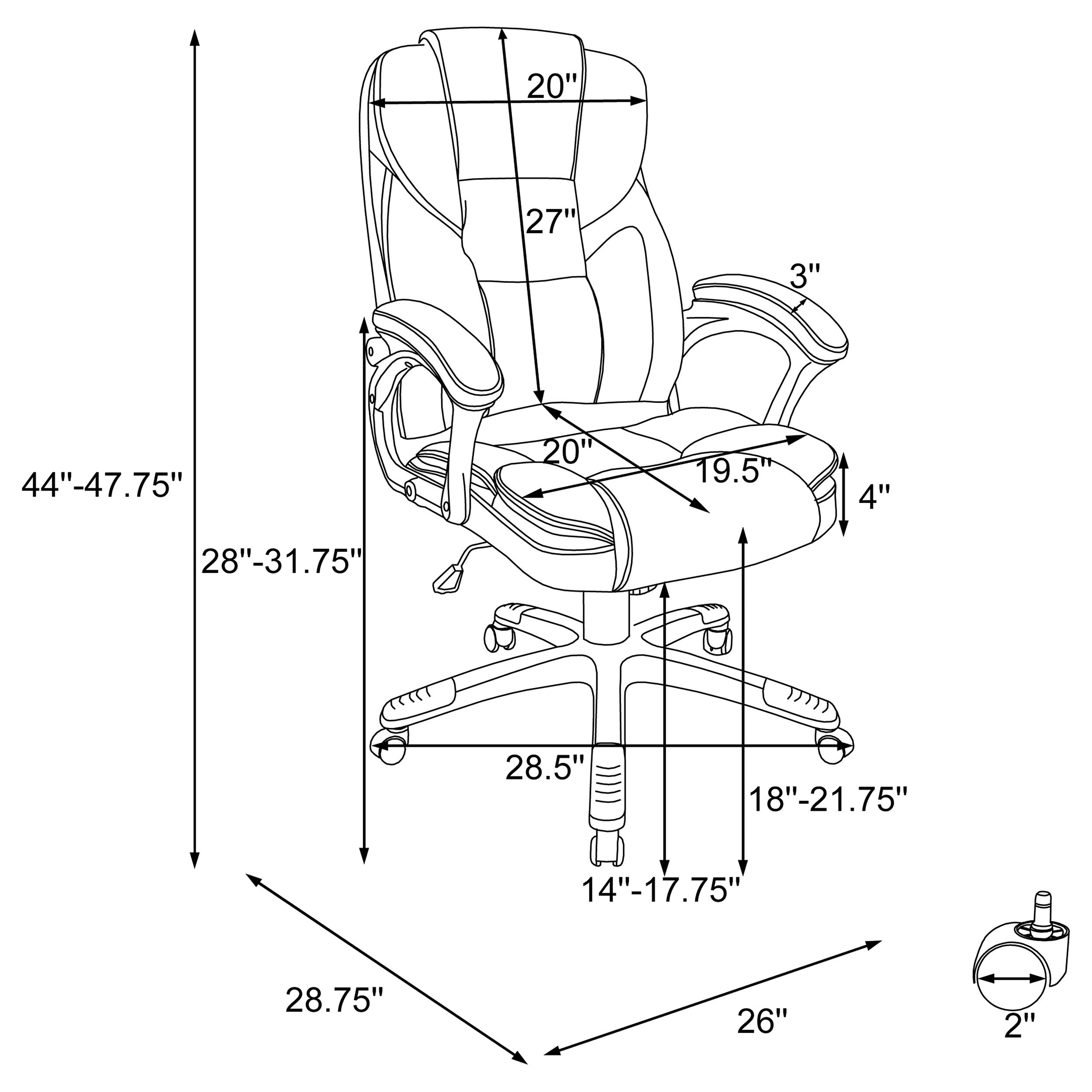 Kaffir Upholstered Adjustable Office Desk Chair