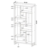 Delwin 71-inch 6-shelf Bookshelf Rustic Nutmeg