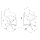 Amaturo Acrylic Adjustable Home Office Desk Chair Clear