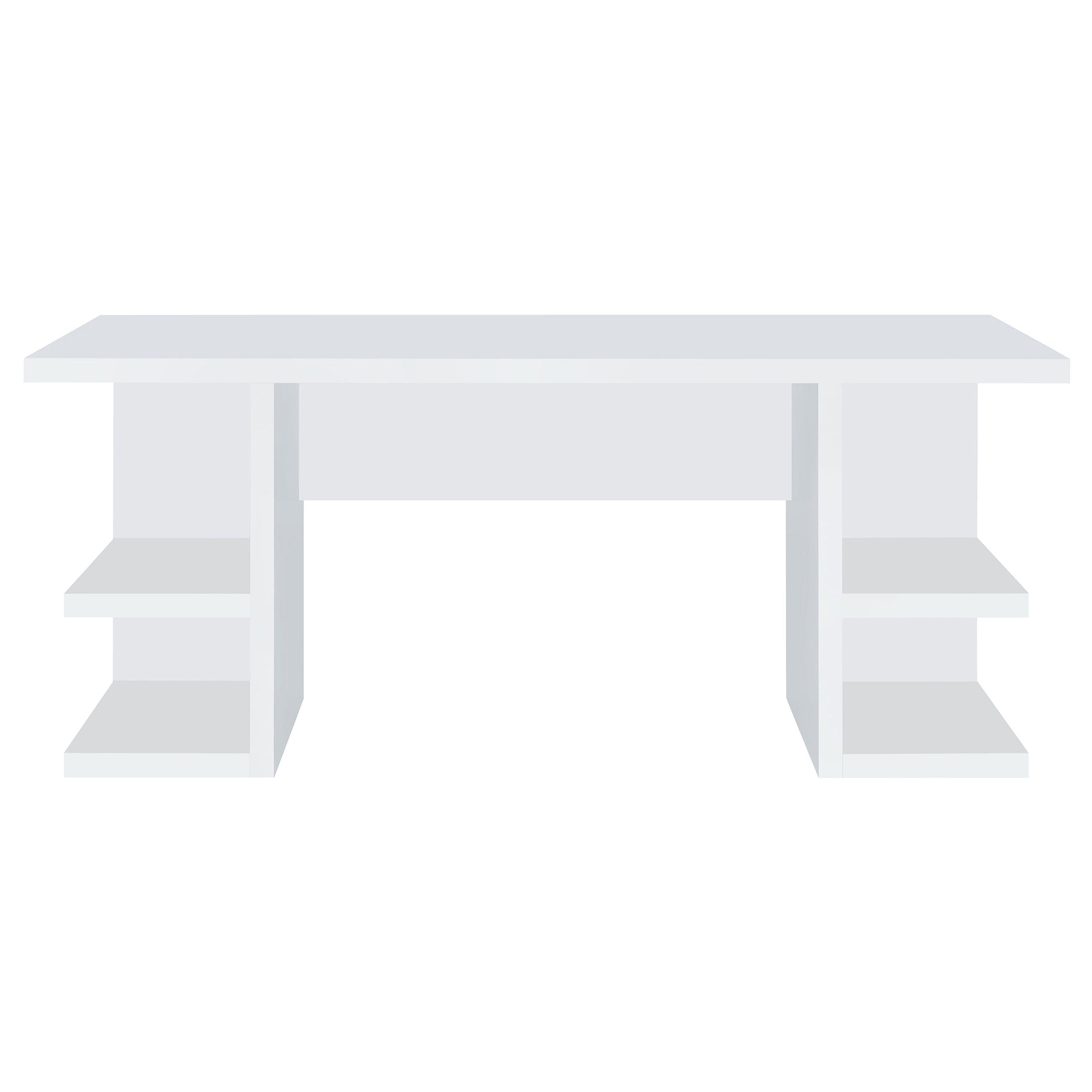 Alice 71-inch 4-shelf Engineered Wood Writing Desk White