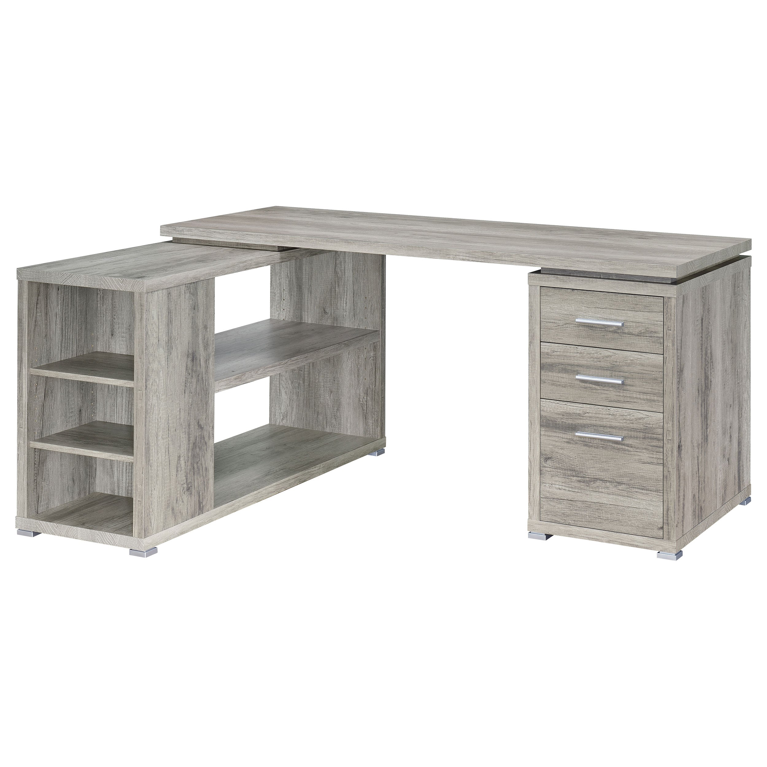 Yvette 60-inch 3-drawer L-Shape Computer Desk