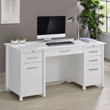 Dylan 60-inch 4-drawer Lift Top Office Desk High Gloss