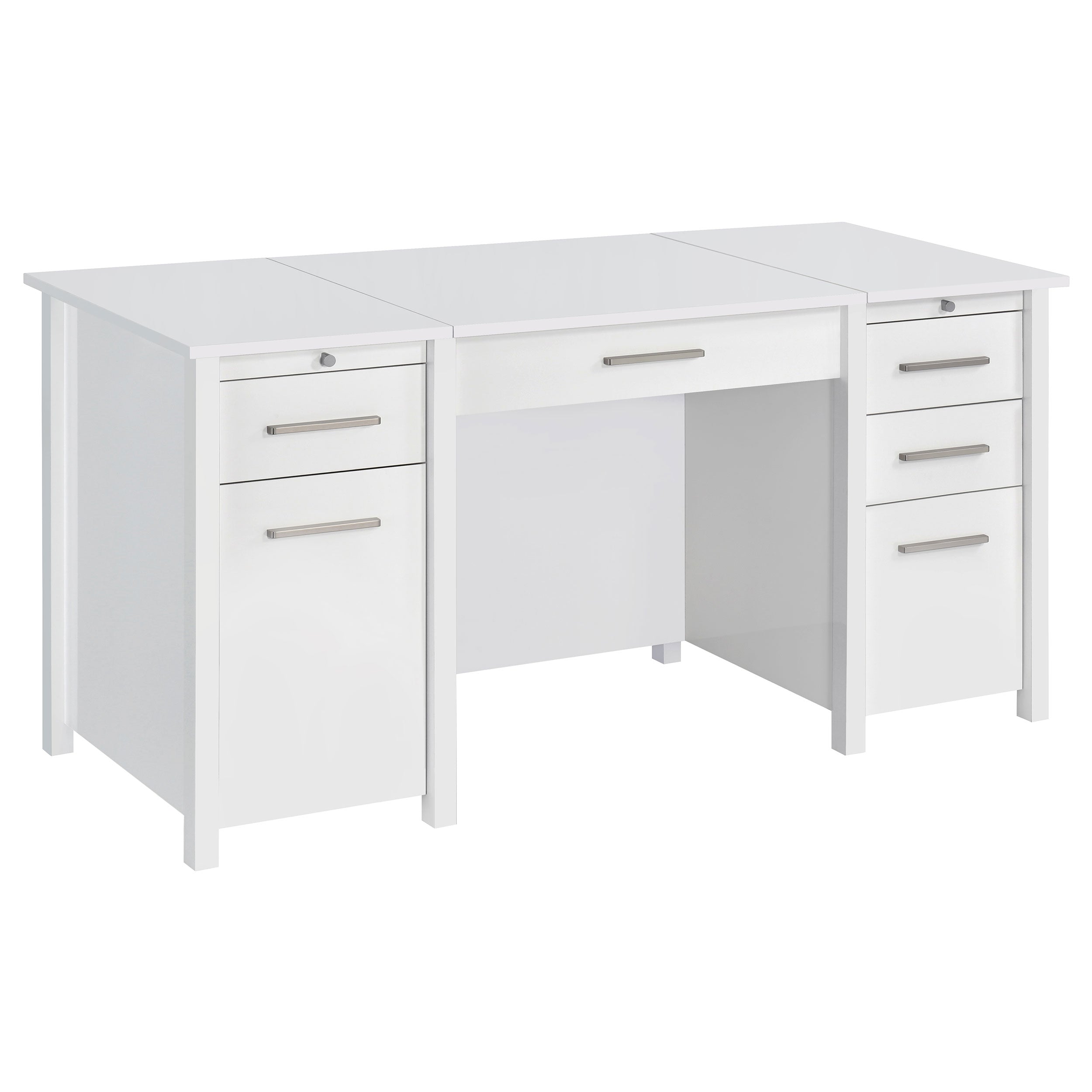 Dylan 60-inch 4-drawer Lift Top Office Desk High Gloss
