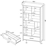 Dylan 68-inch 4-shelf Storage Bookshelf High Gloss