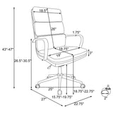 Ximena Upholstered Adjustable High Back Office Chair White