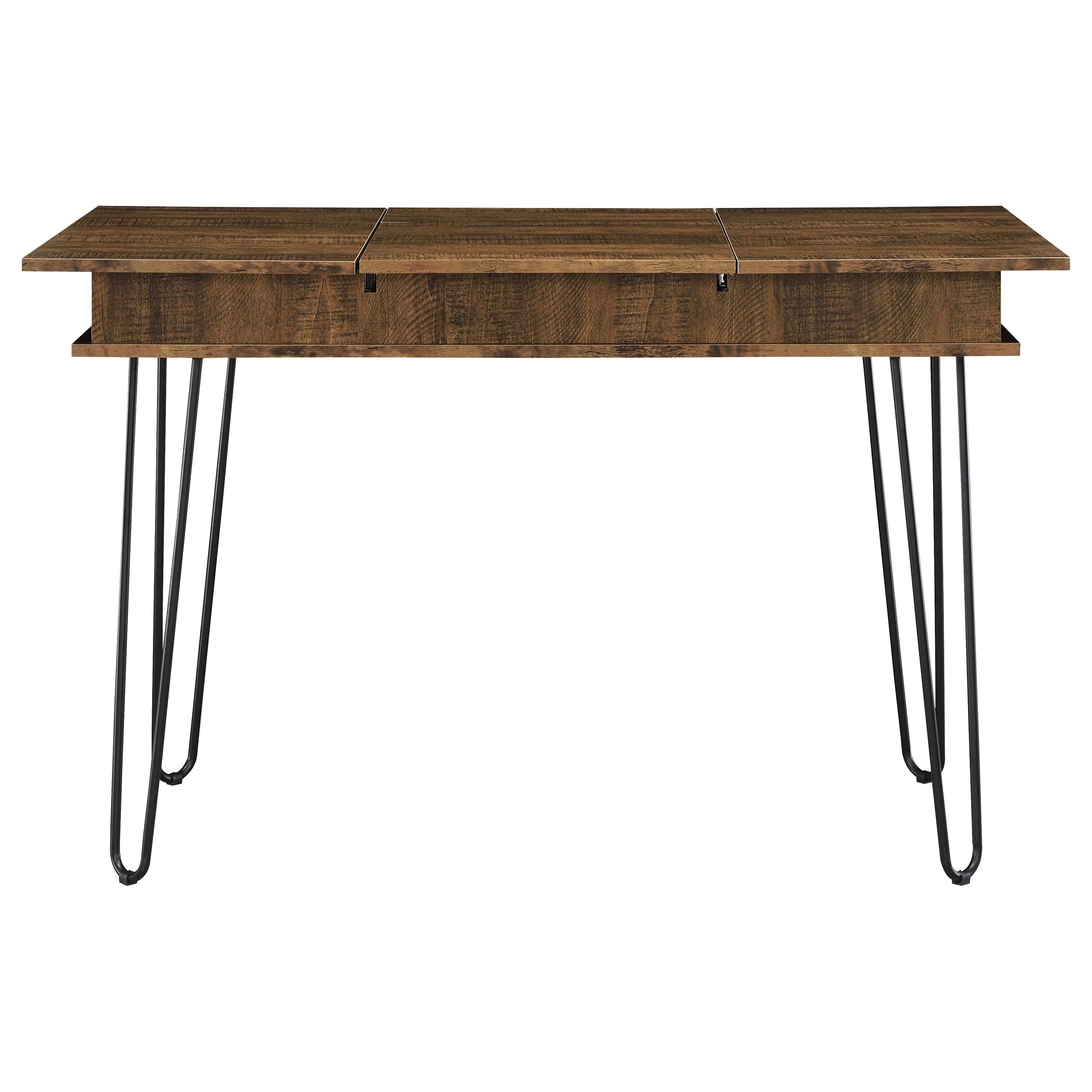 Sheeran 47-inch Writing Desk with Storage Rustic Amber