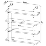 Elmcrest 39-inch 4-shelf Wall Bookshelf