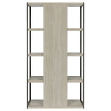 Loomis 72-inch 4-shelf Bookshelf Whitewashed Grey