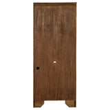 Hartshill 78-inch 3-shelf Cabinet Bookcase Burnished Oak
