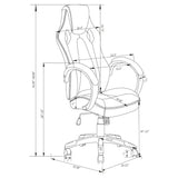 Carlos Upholstered Adjustable Home Office Desk Chair Black