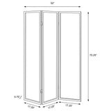 Felice 3-Panel Room Divider Folding Screen French Script